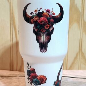 Boho Bull And Boots 30oz Insulated  Stainless Steel Tumbler